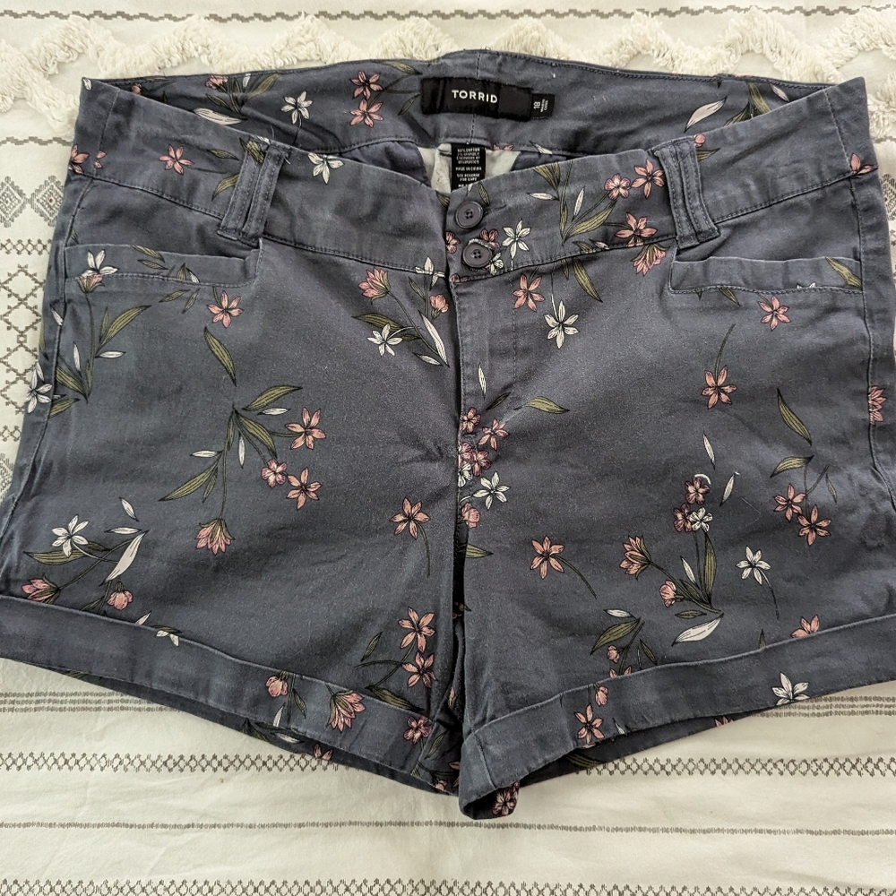 Torrid Floral Sateen Shorts